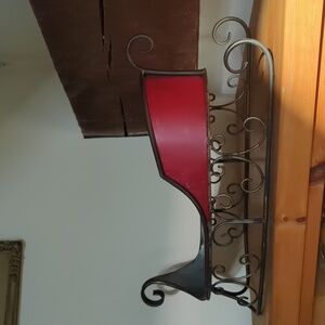 Whimsical Galvanized Metal Christmas Sleigh Planter Stand Floor Present Holder